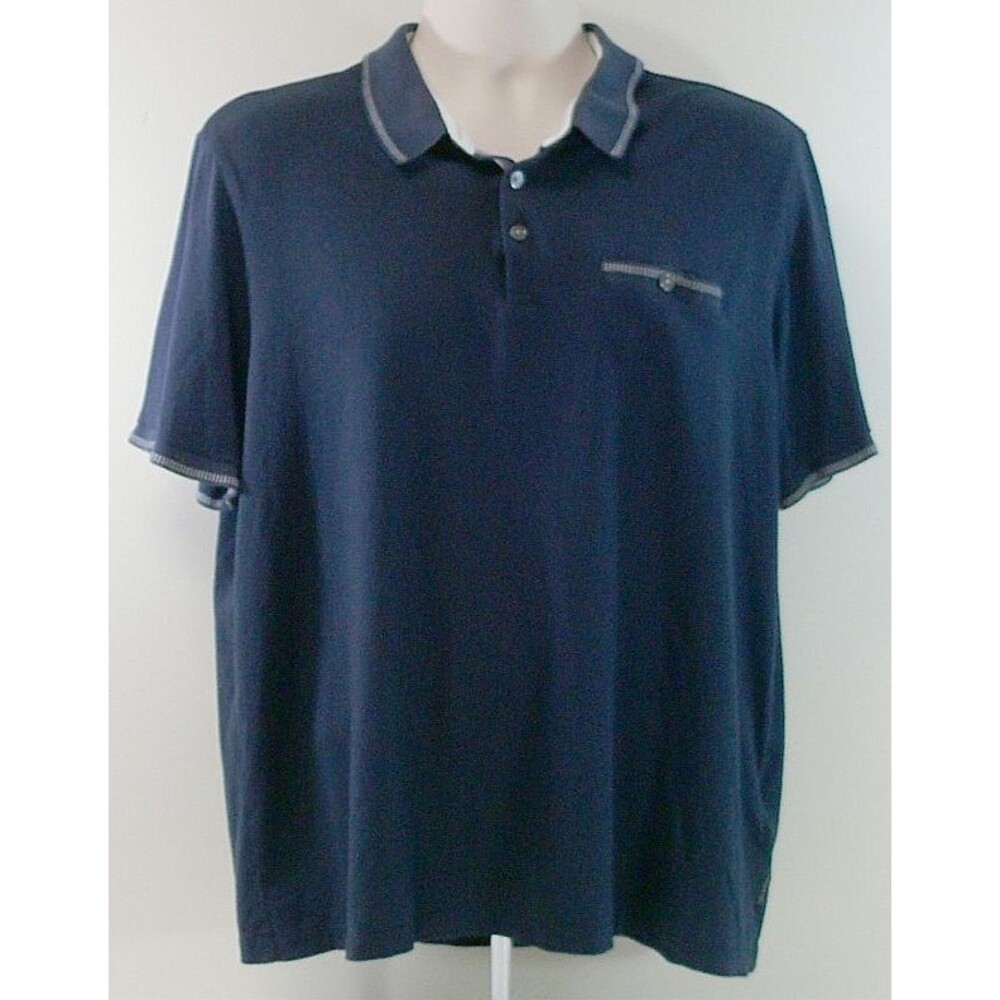 Ted Baker London Polo derry slim fit Shirt Short Sleeve Knit blue 7 / XL